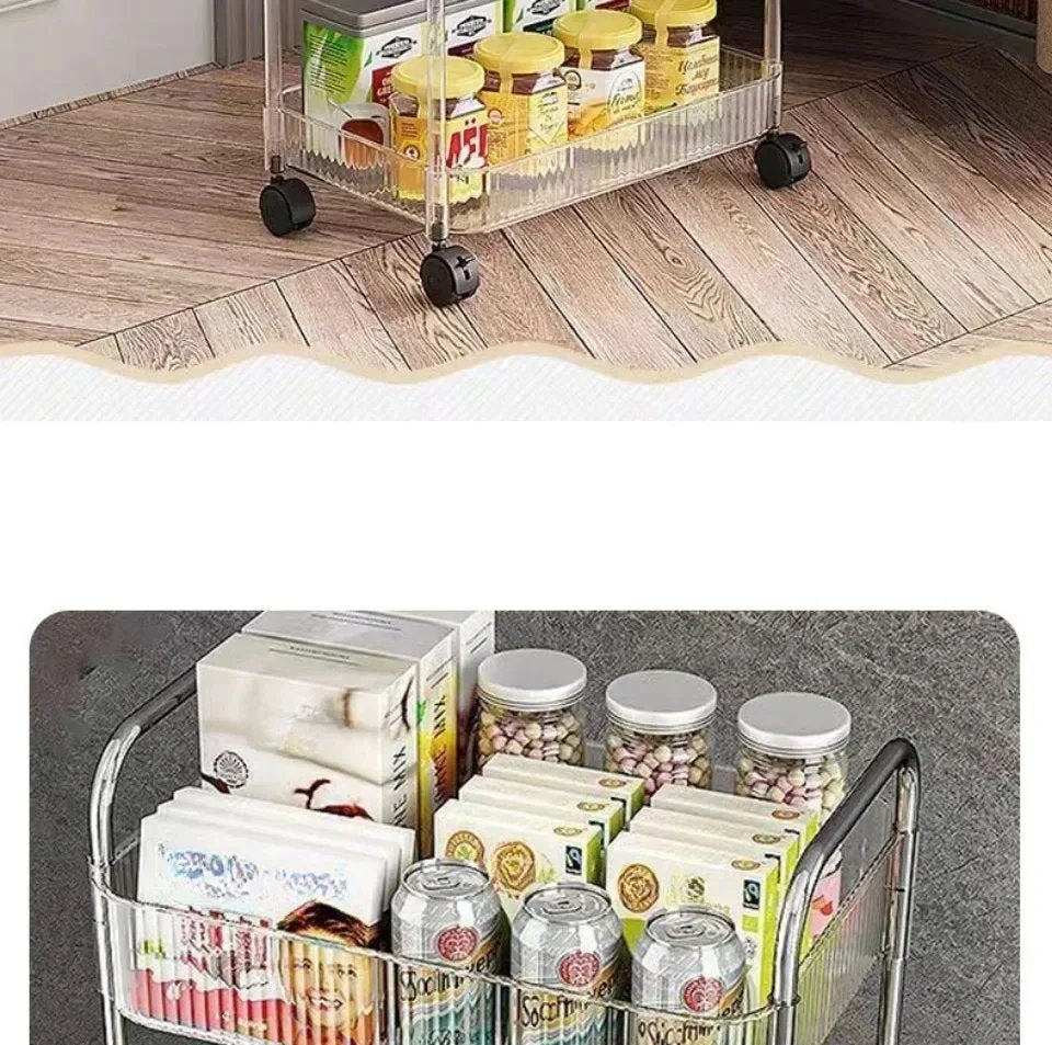 Acrylic Kitchen Storage Trolley