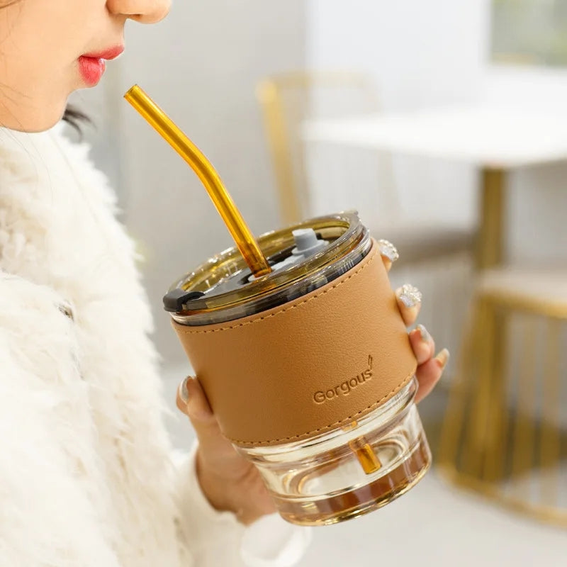 Creative Coffee Mug With Straw